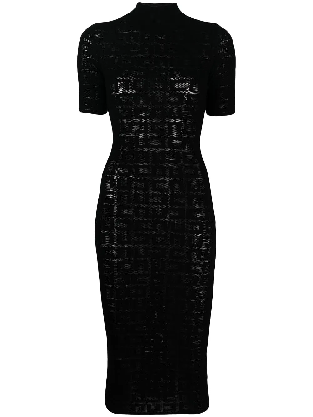 

Elisabetta Franchi monogram-jacquard knitted dress - Black