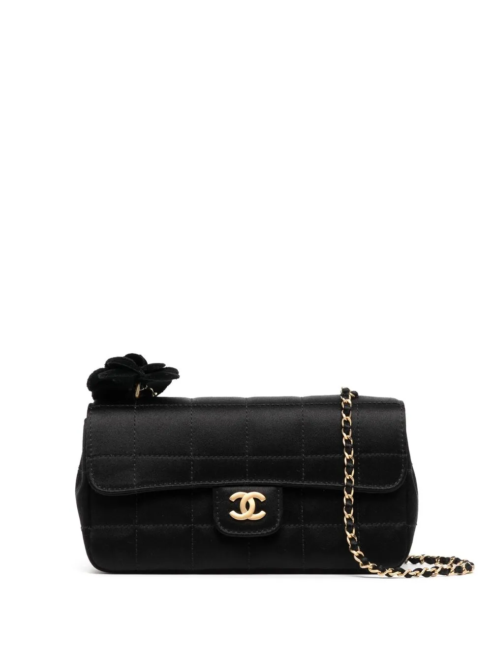 

CHANEL Pre-Owned 2000 Camellia Choco Bar shoulder bag - Black