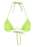 Roberto Cavalli triangle-cup bikini top - Green
