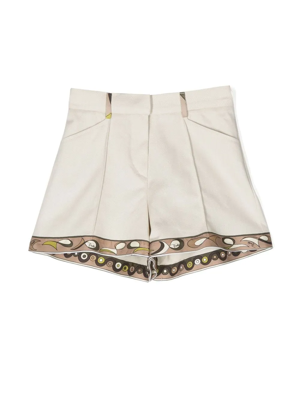 

PUCCI Junior pleated tailored shorts - Neutrals