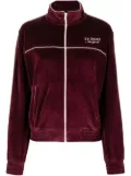 Sporty & Rich logo-embroidered zipped jacket