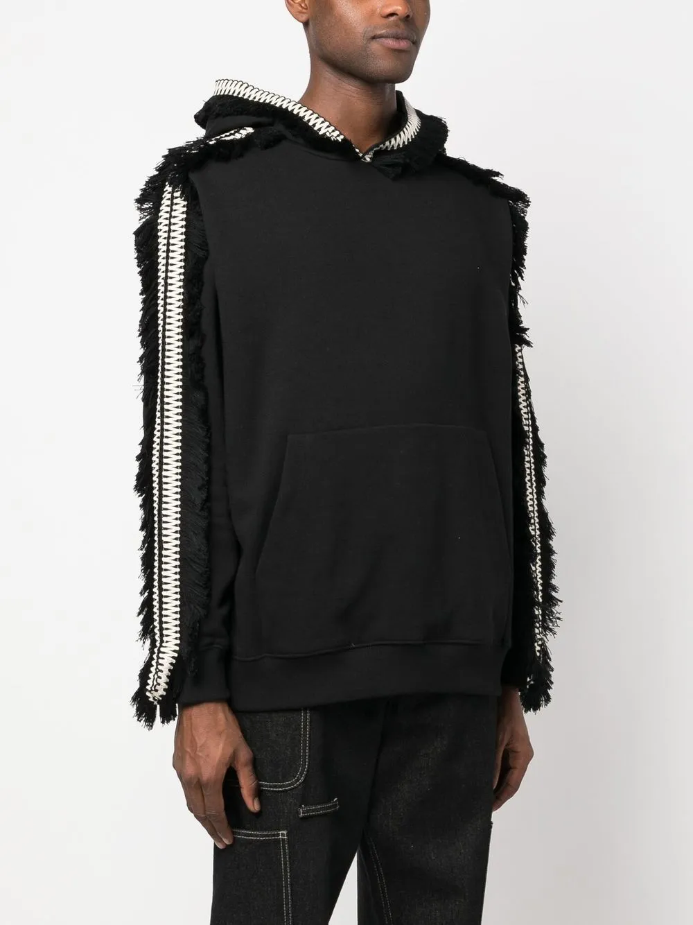  Ritos Embroidered-detail Hoodie - Black 