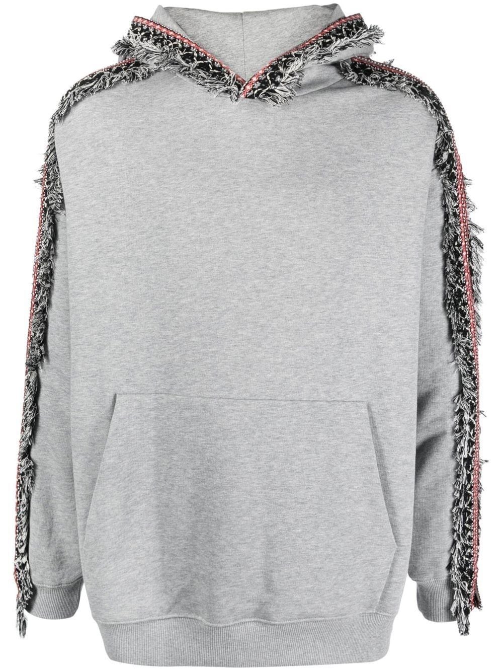 Ritos Embroidered-detail Hoodie In Grey