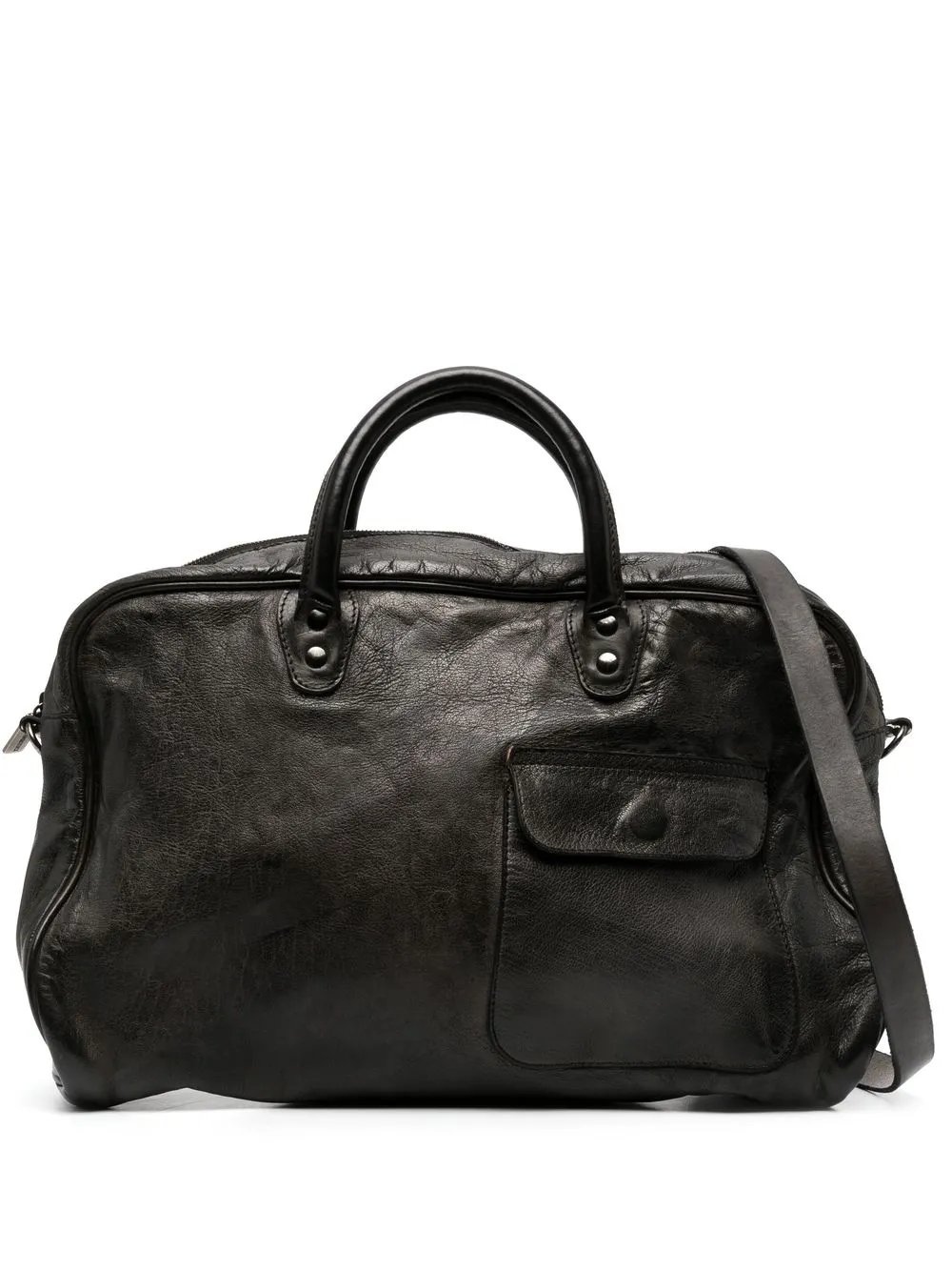 

Numero 10 leather crossbody briefcase - Black