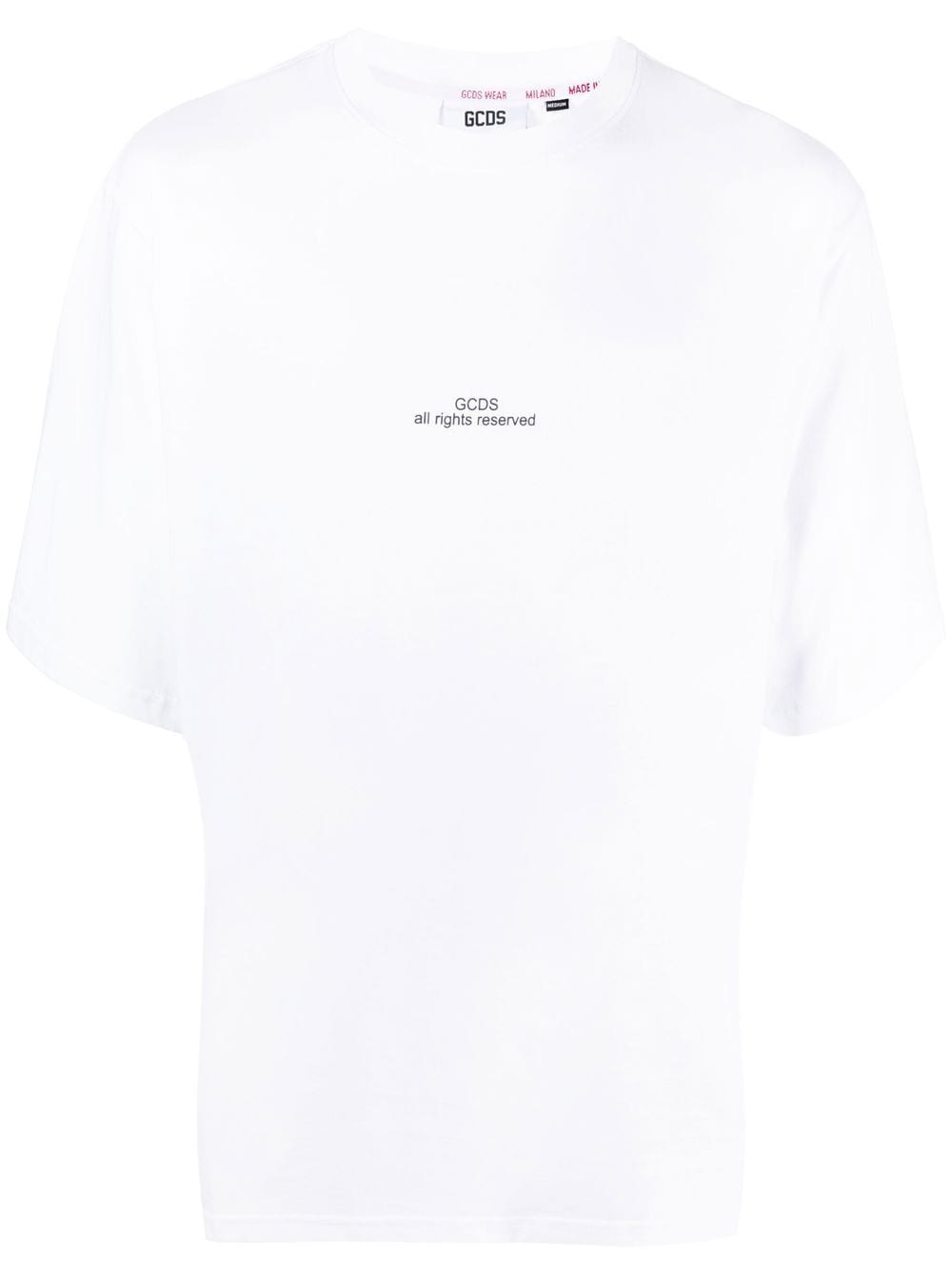 Shop Gcds Logo-print Short-sleeve T-shirt In White