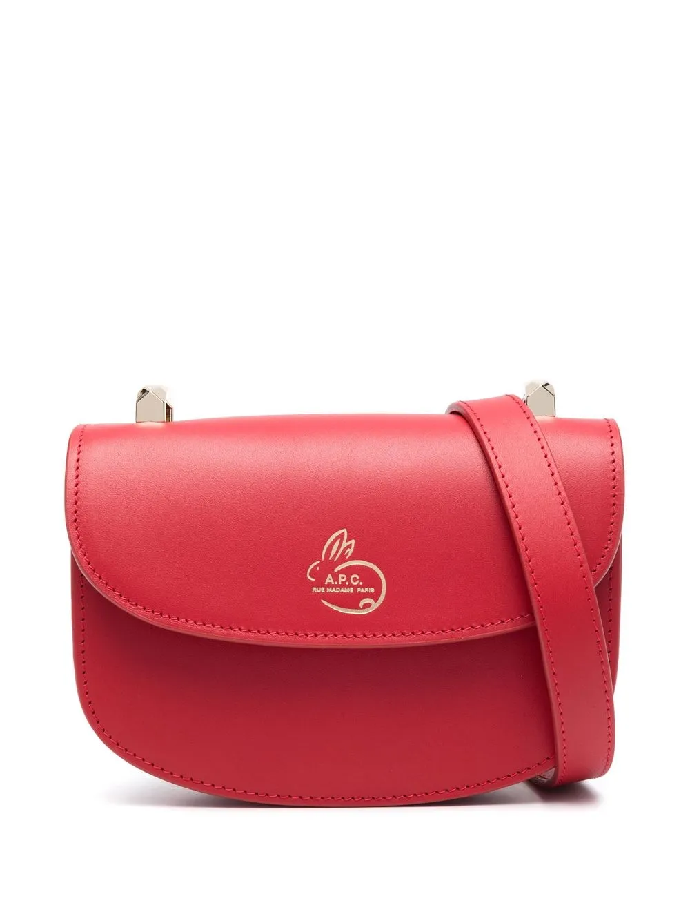 Apc Logo-stamp Shoulder Bag In Red