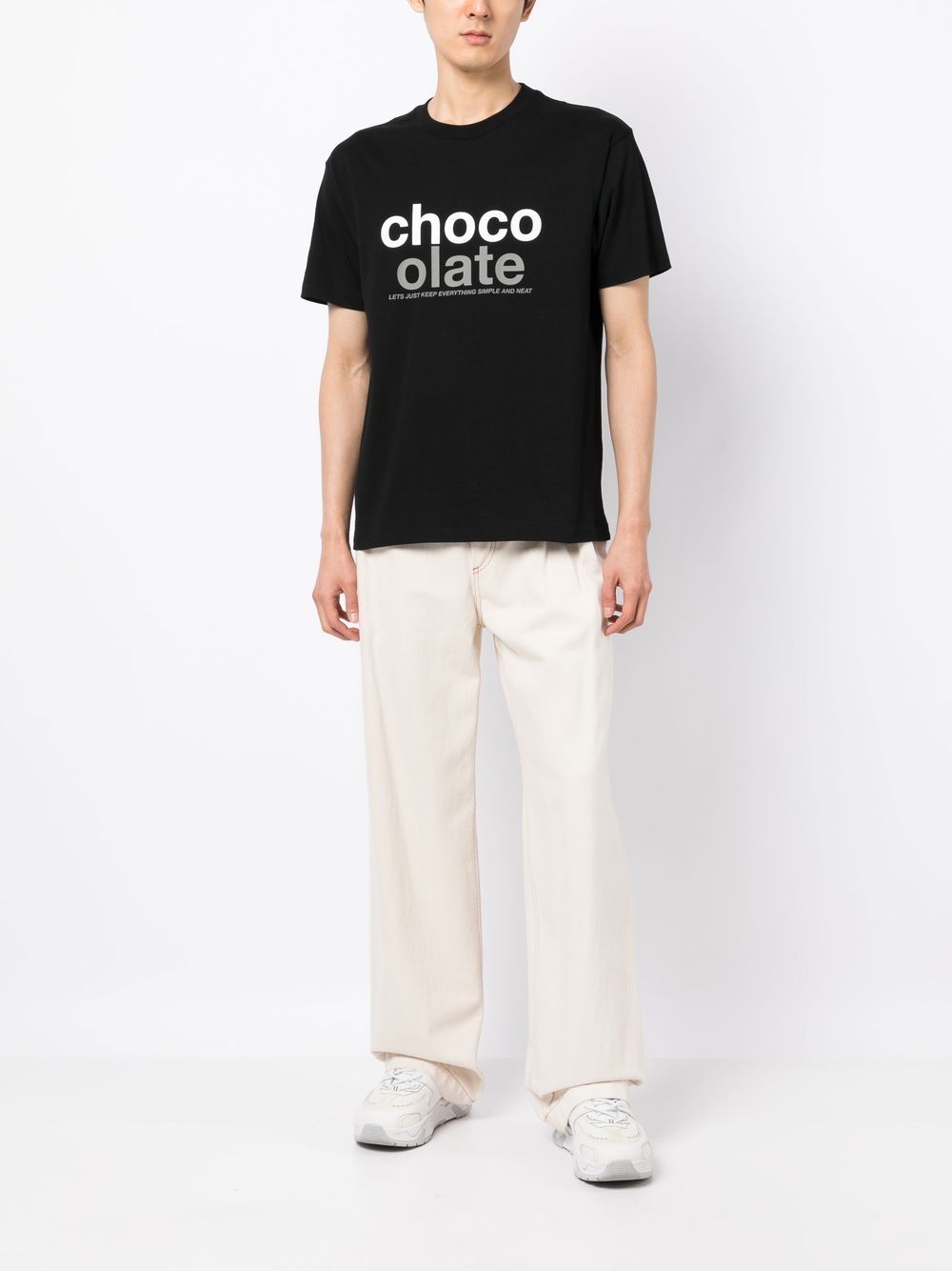 Shop Chocoolate Graphic-print Cotton T-shirt In Black