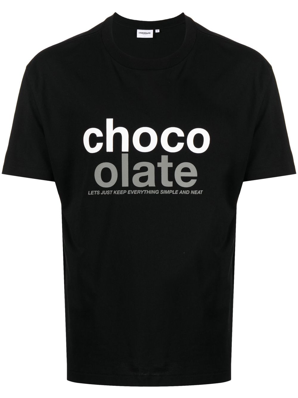 Chocoolate Graphic-print Cotton T-shirt In Black