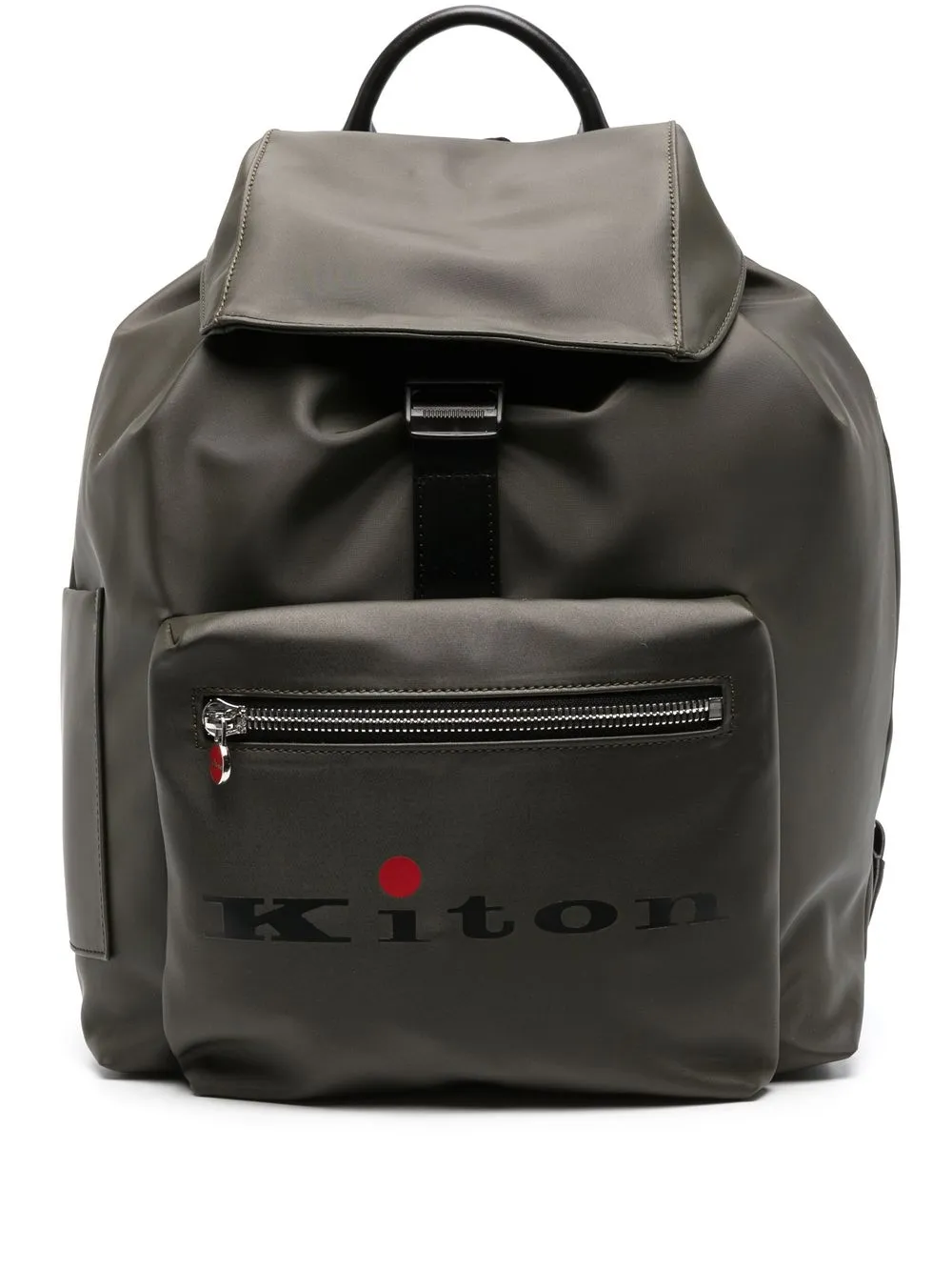 

Kiton logo-print backpack - Green