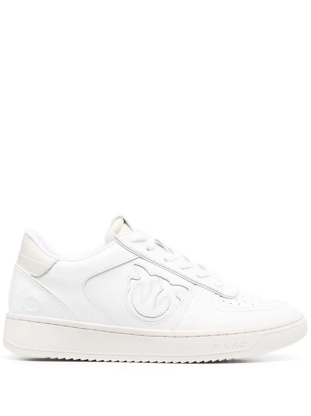 

PINKO leather lace-up sneakers - White