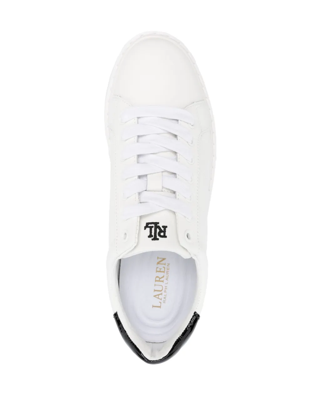 Ralph Lauren Angeline Round-toe Sneakers In Weiss