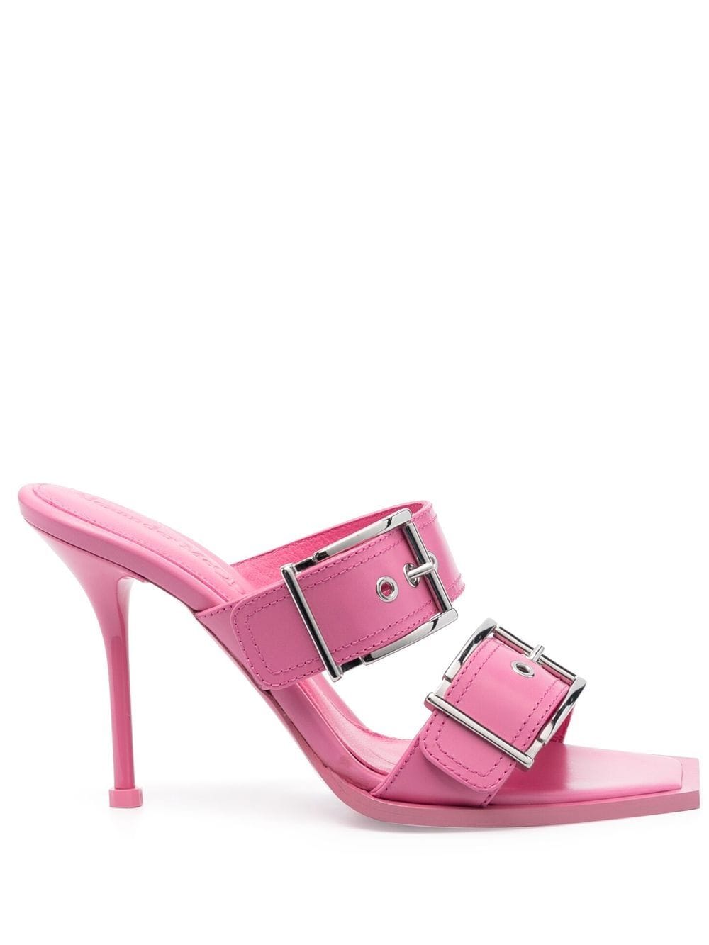 Alexander Mcqueen 105mm Buckle-detail Sandals In Pink