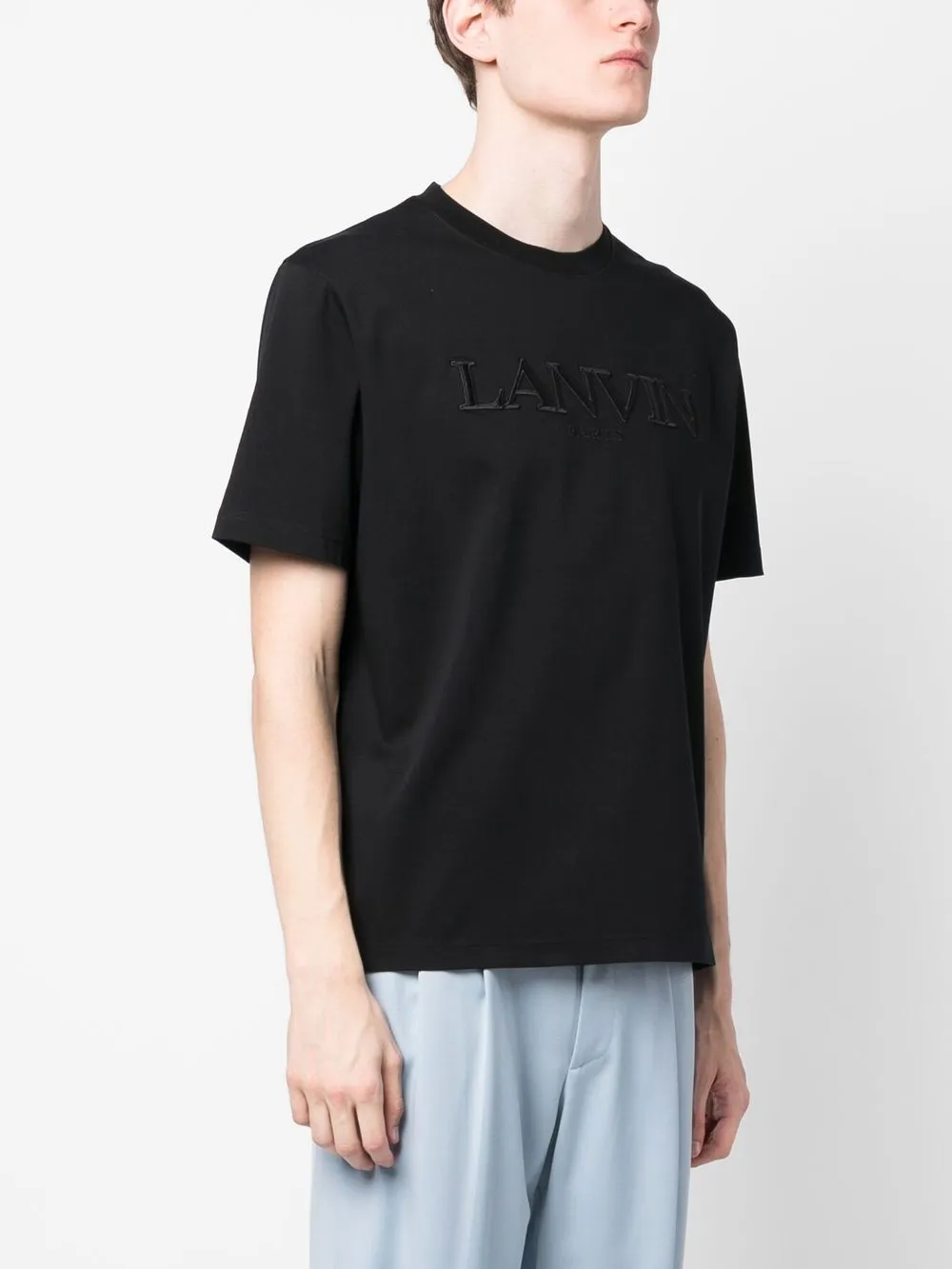 image 3 of lanvin logo刺绣短袖t恤