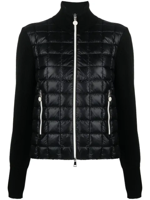 Moncler padded-front zip-up cardigan