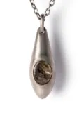 Parts of Four Chrysalis pendant sterling silver necklace