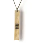 Parts of Four Plate Slab bone necklace - Neutrals