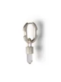 Parts of Four Deco quartz pendant earring - Silver
