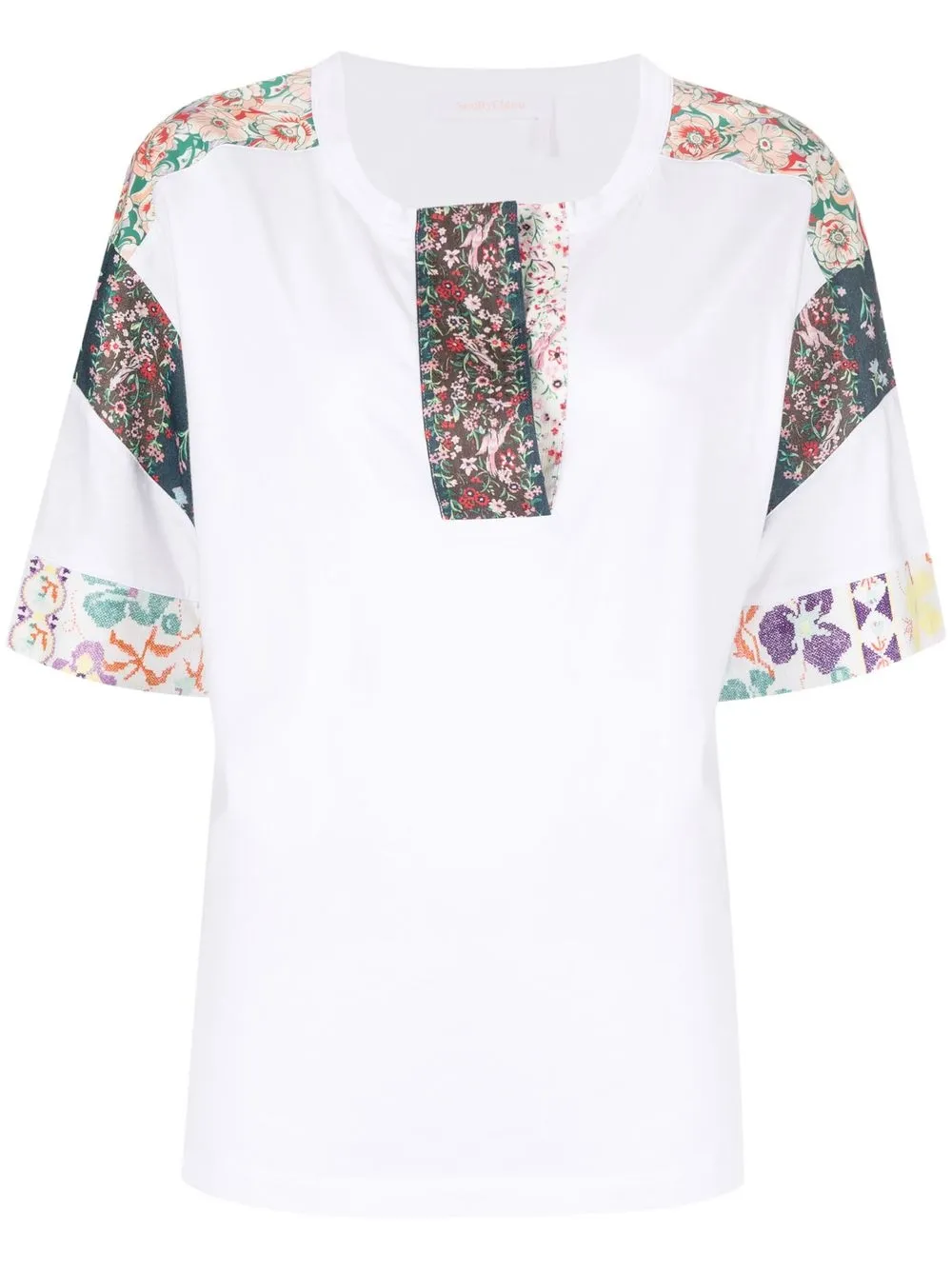 

See by Chloé floral print short-sleeve top - White