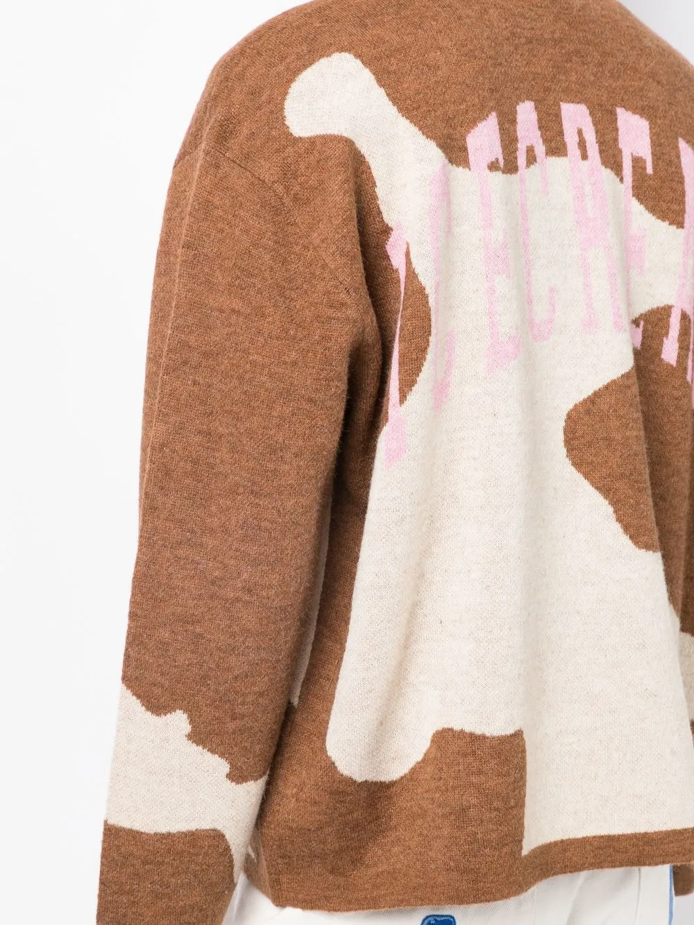 ICECREAM cow-print V-neck Cardigan - Farfetch