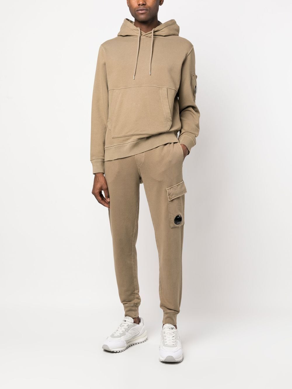 Shop C.p. Company Cotton Track Pants In Brown