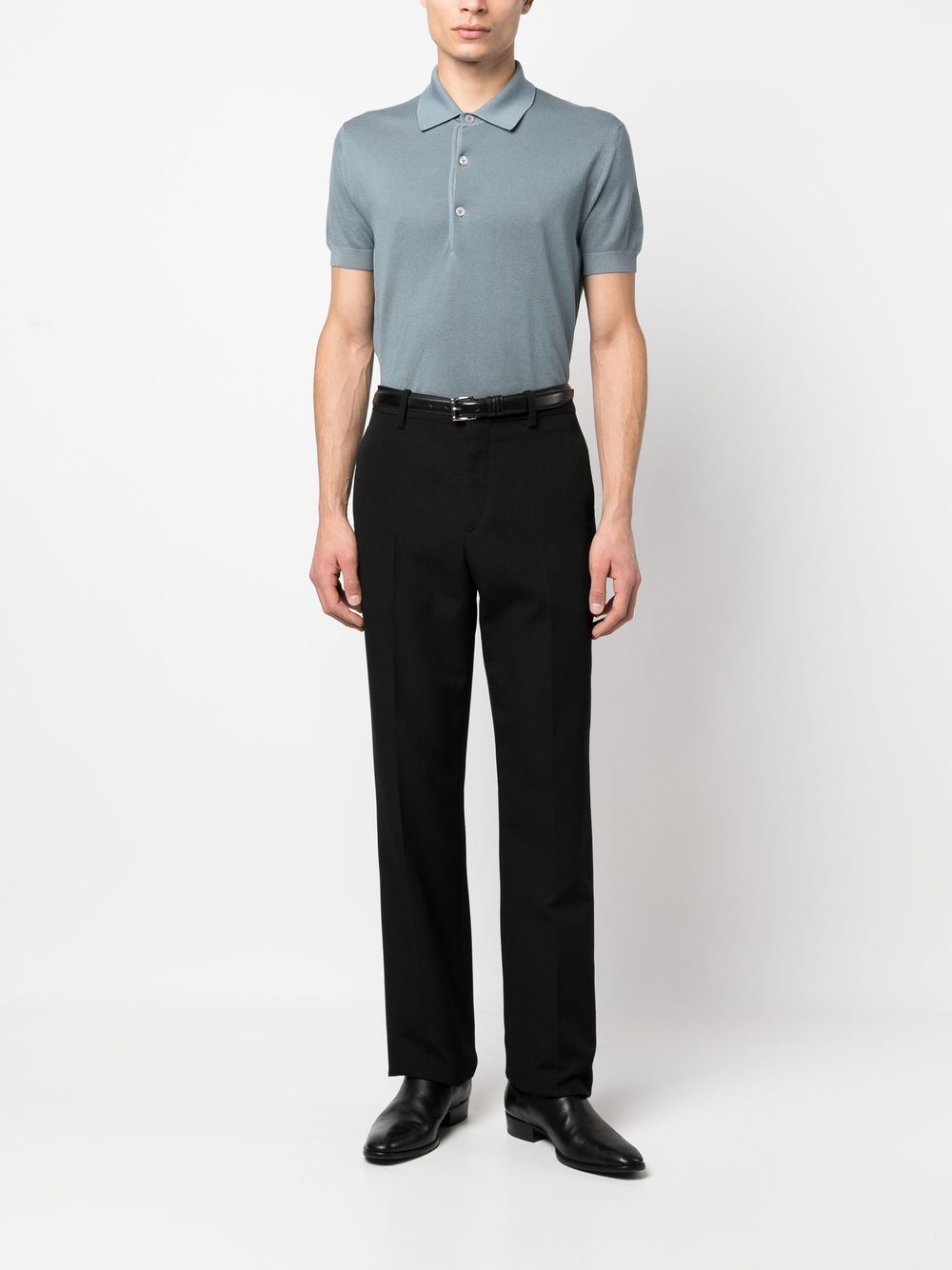 TOM FORD Poloshirt met knopen - Blauw