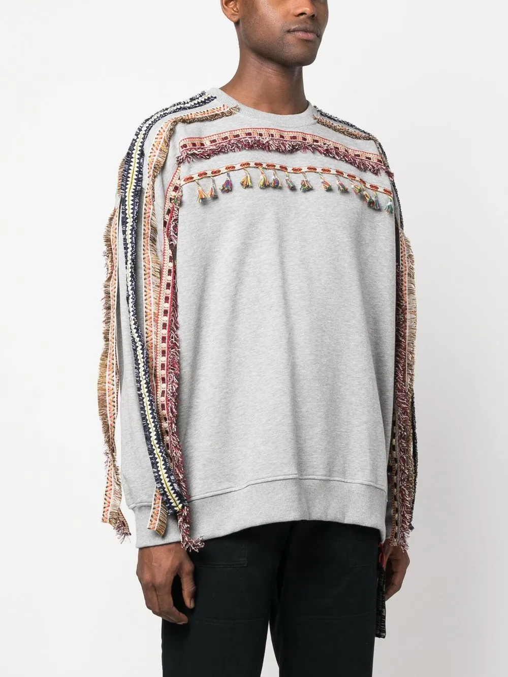  Ritos Tassel-detail Sweatshirt - Grey 