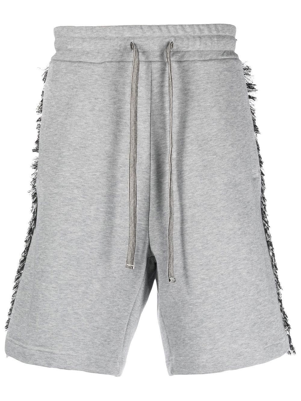 Shop Ritos Contrast-trim Track Shorts In Grey