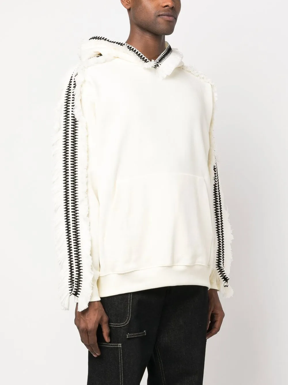 Ritos Embroidered-detail Hoodie - Neutrals 
