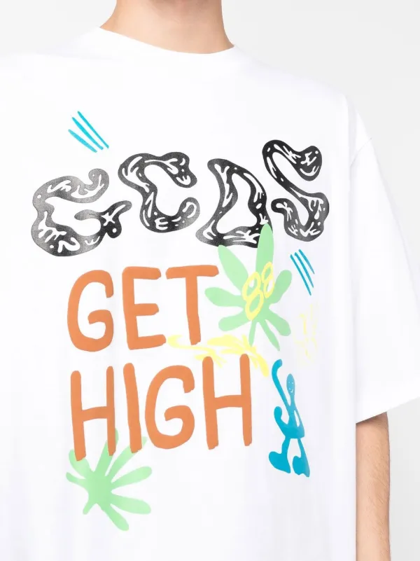 Tシャツ・カットソー GCDS Men T-shirt White SS23M120168 01 GCDS logo-print short-sleeve T-shirt | White | FARFETCH