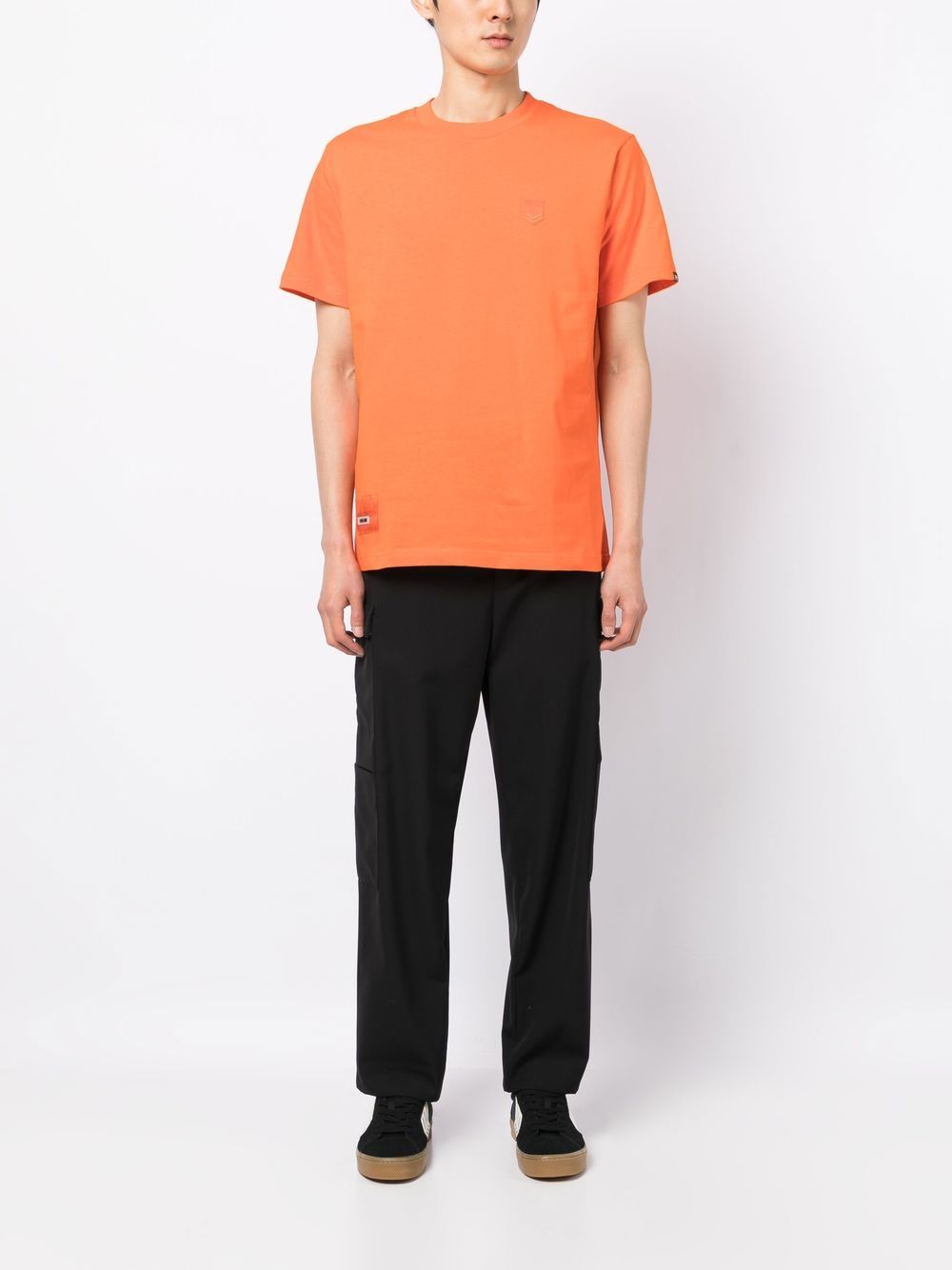 Shop Izzue Logo-patch Cotton T-shirt In Orange