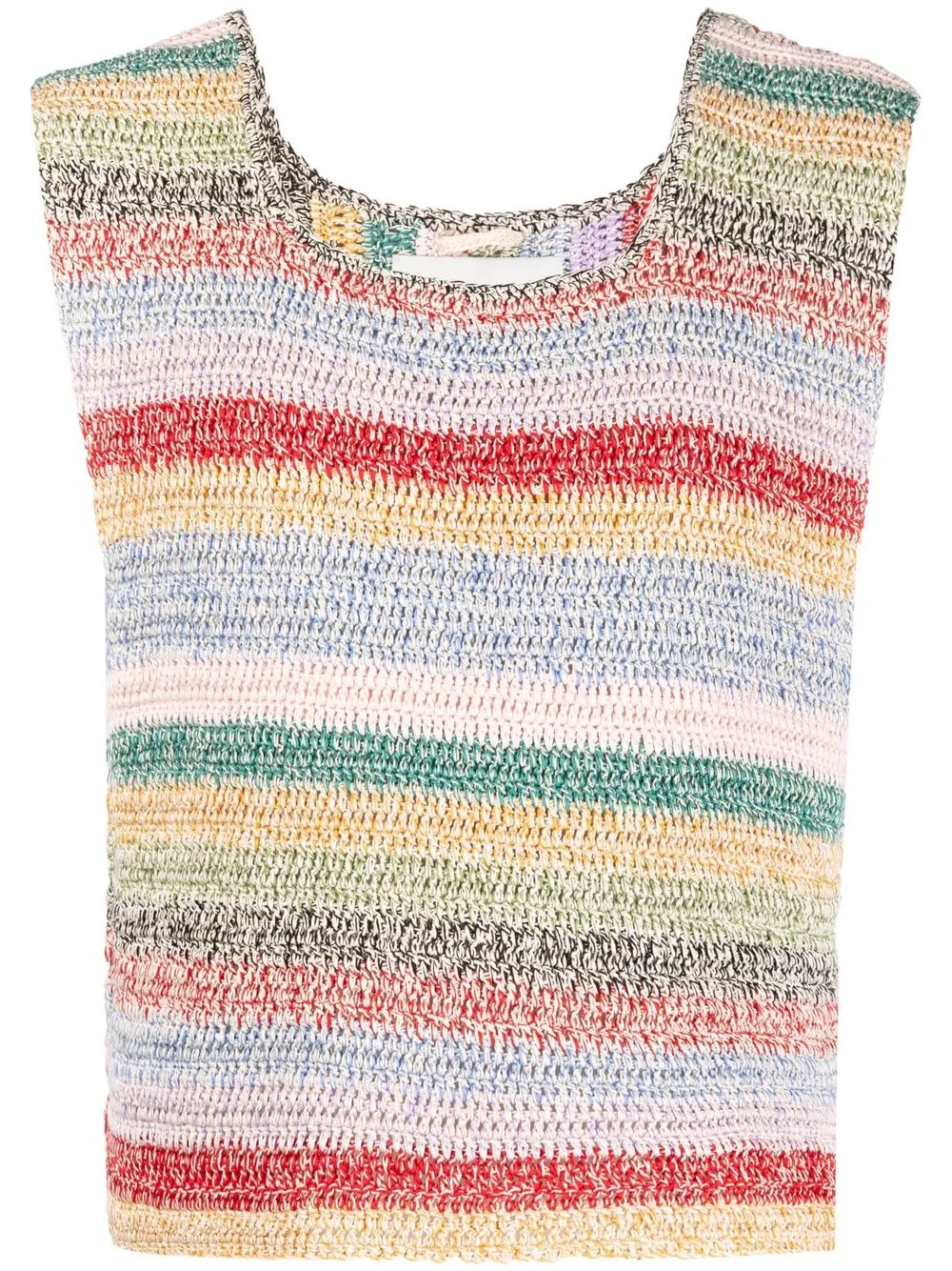 

BODE striped-knit cotton sweater vest - Green