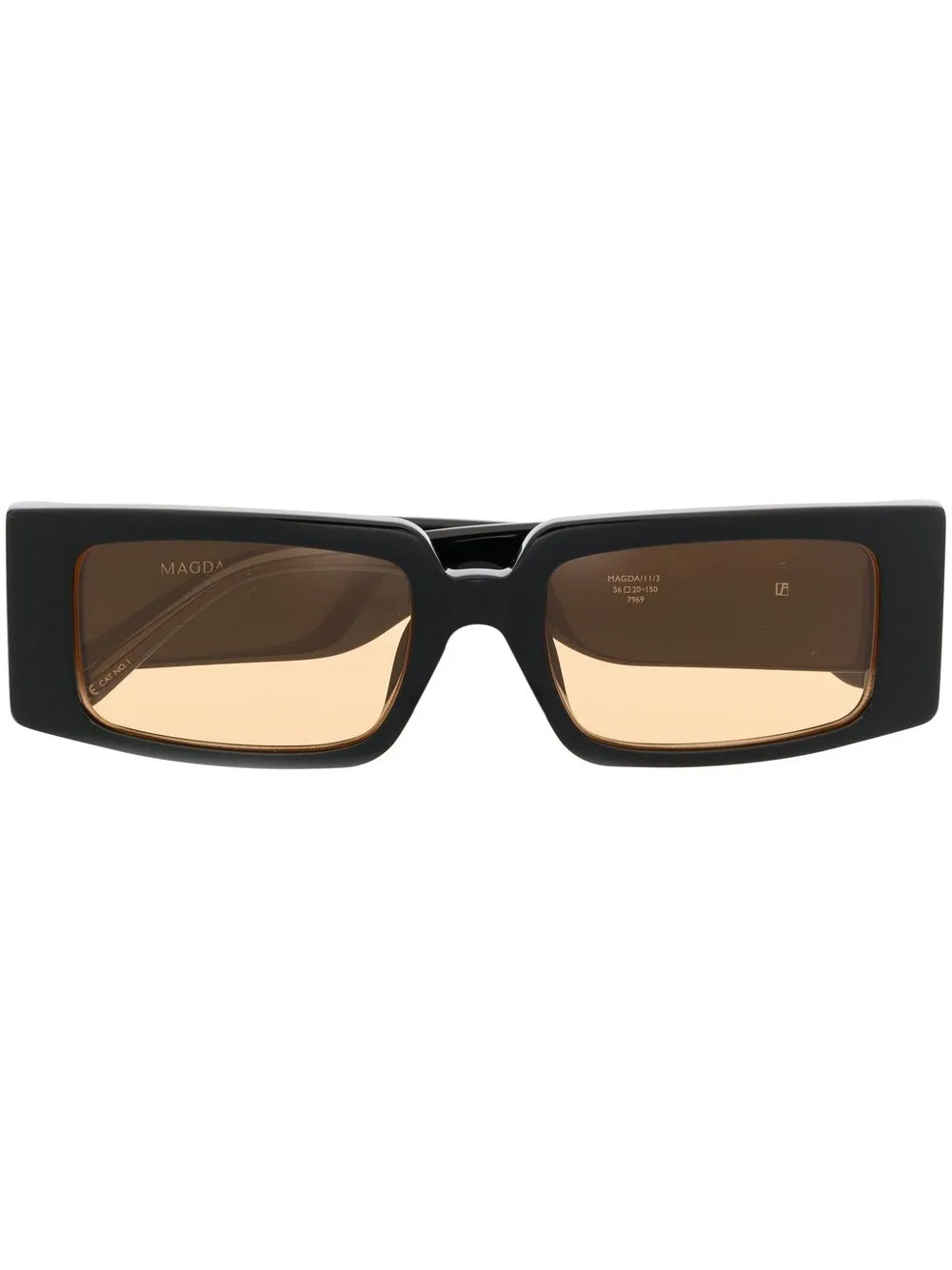 

Magda Butrym x Linda Farrow rectangular-frame sunglasses - Black