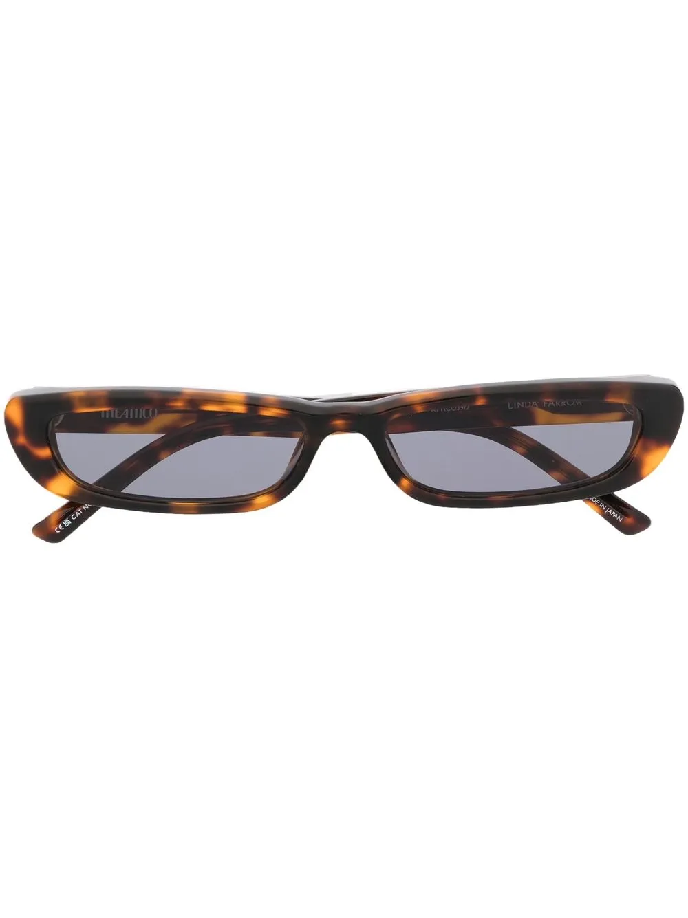 

The Attico Thea rectangle-frame sunglasses - Brown