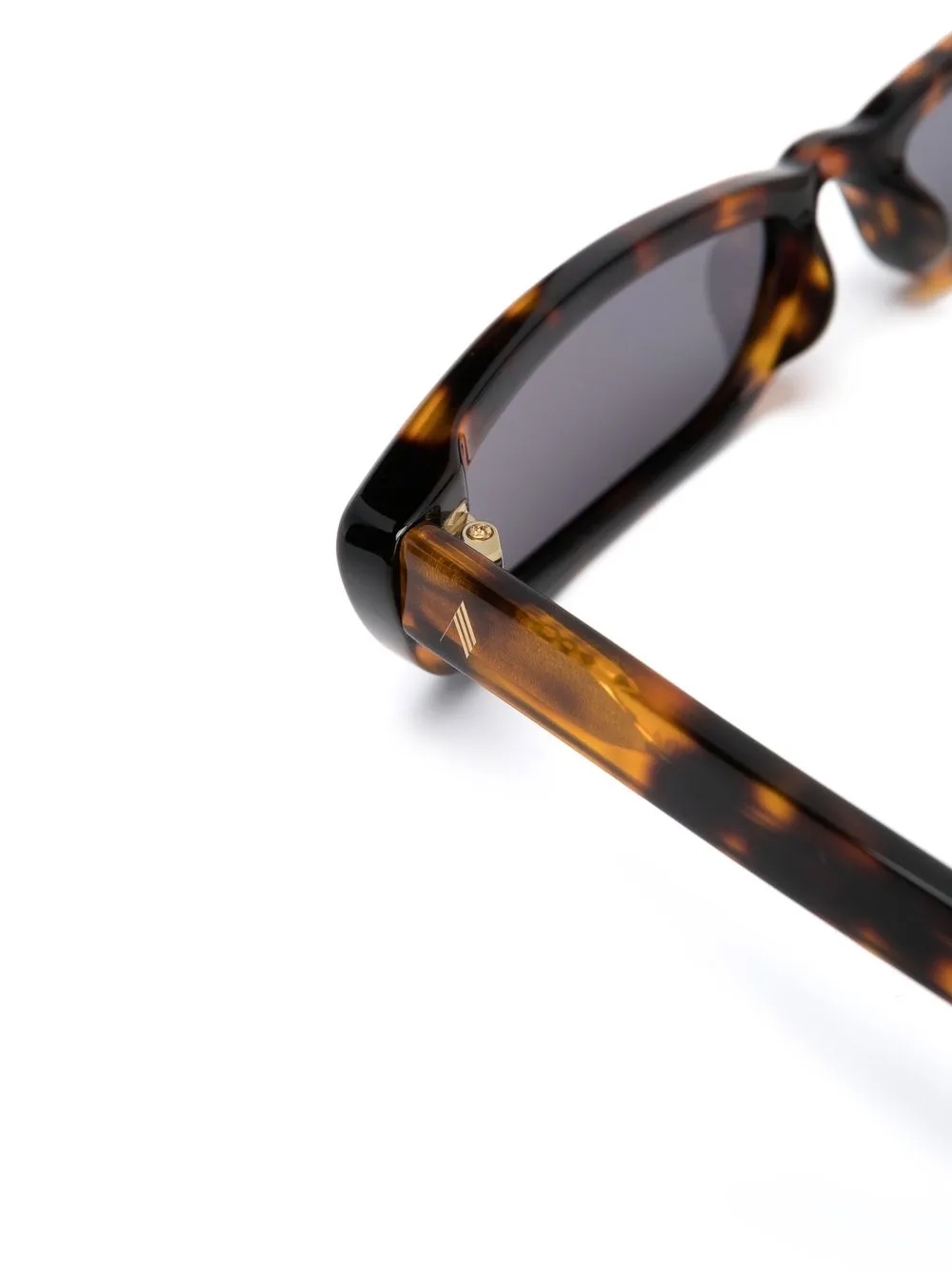 Attico Tortoiseshell Linda Farrow Edition Thea Sunglasses In Brown