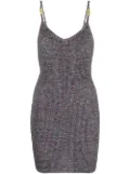 GCDS open-back mini knitted dress - Grey