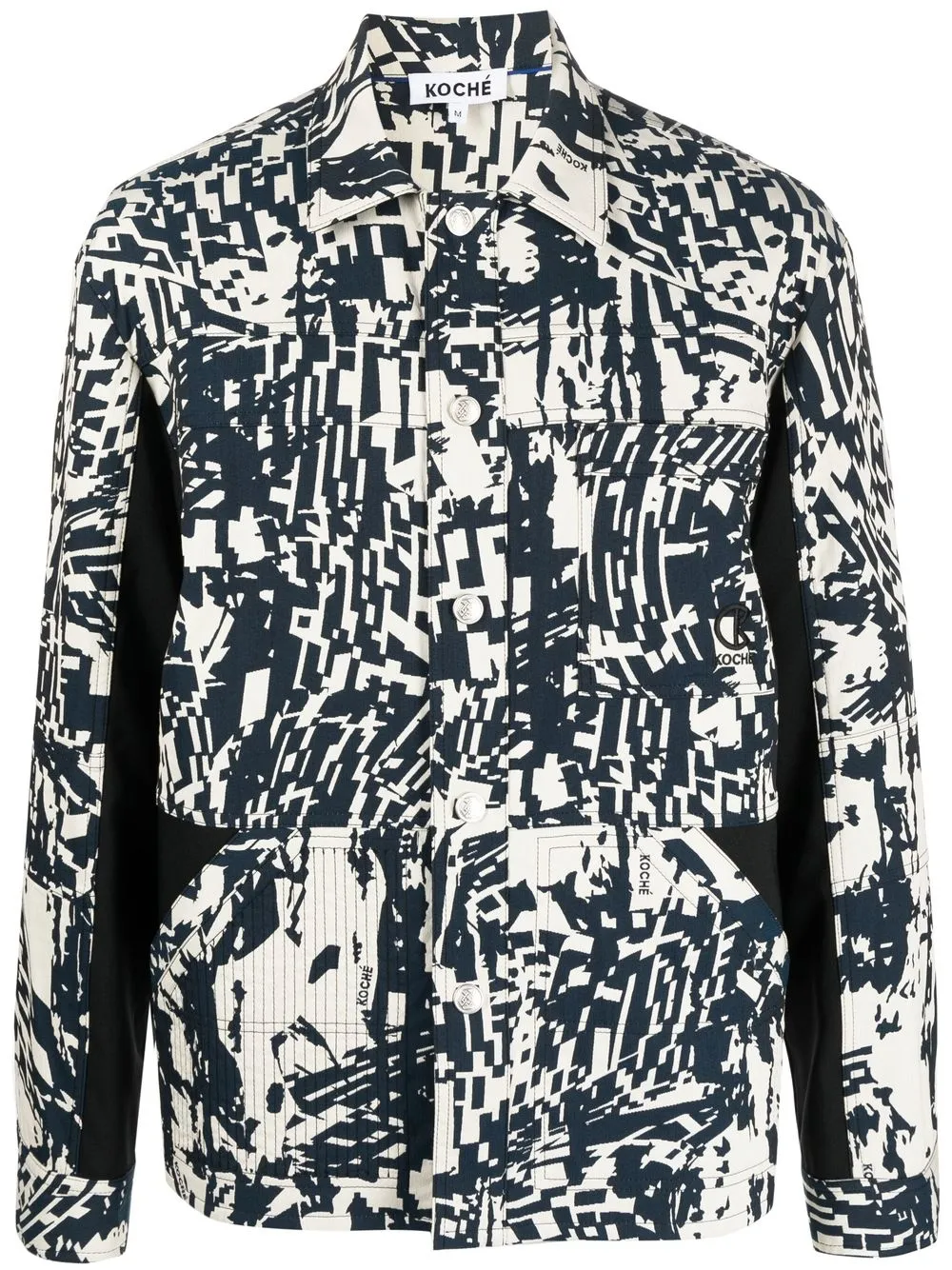 

Koché abstract-pattern shirt jacket - Neutrals