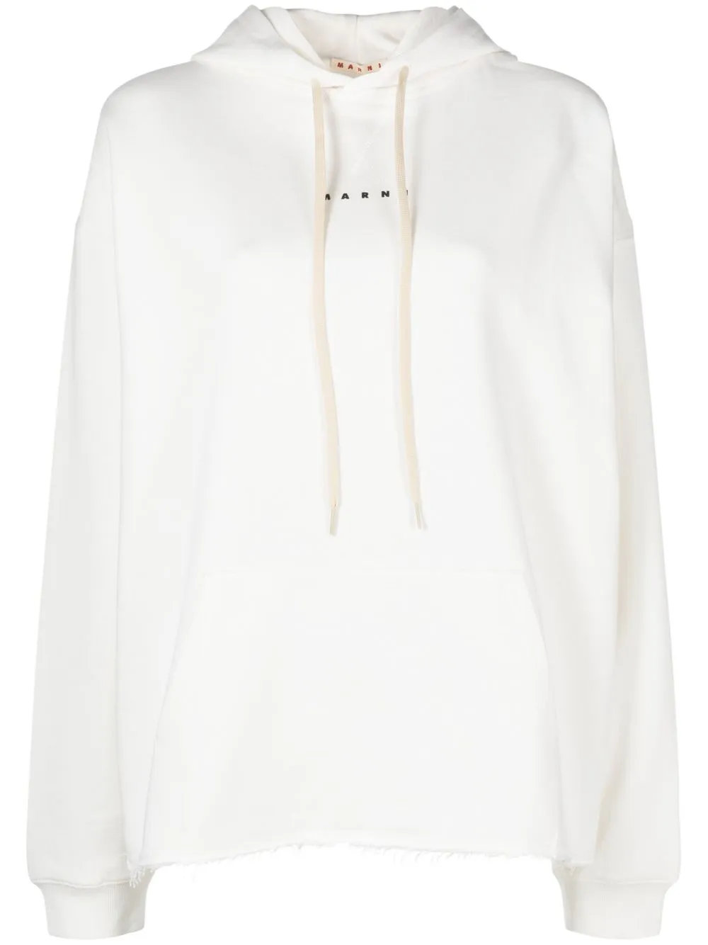 

Marni logo-print cotton hoodie - White