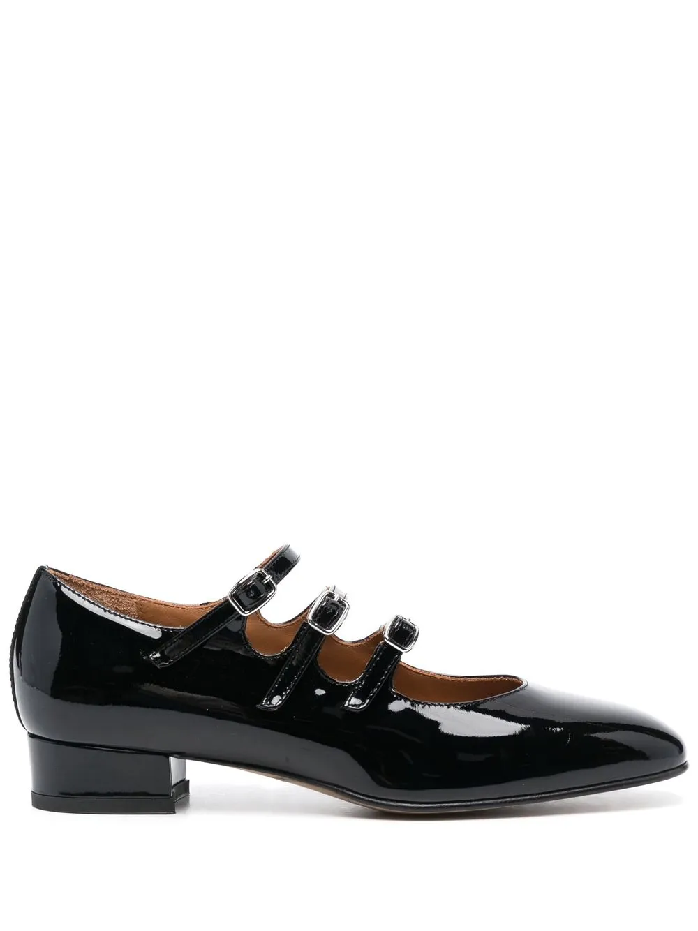 Shop Carel Paris Ariana Patent-leather Ballerina Shoes In Black