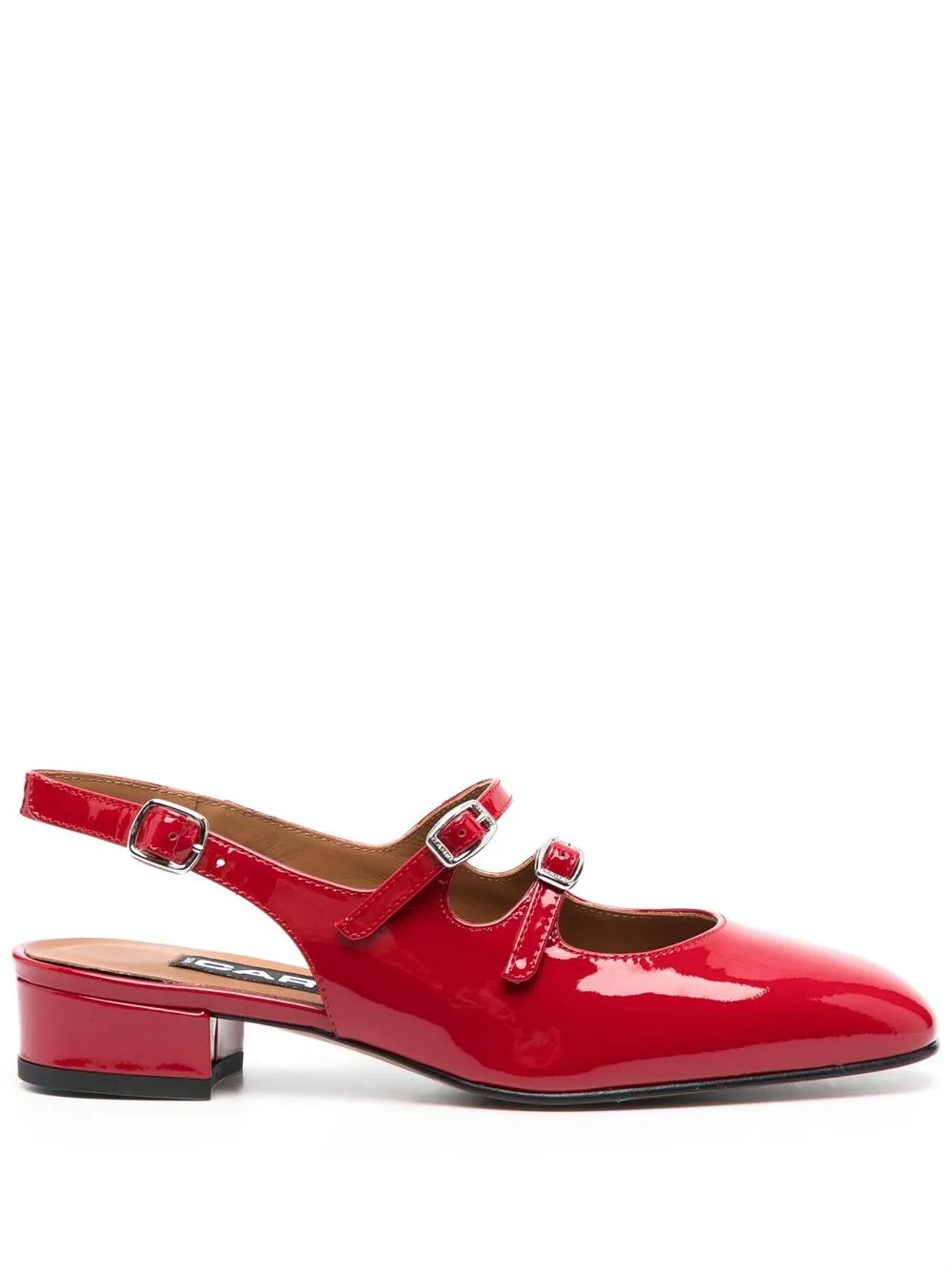 

Carel Paris patent-leather ballerina shoes - Red