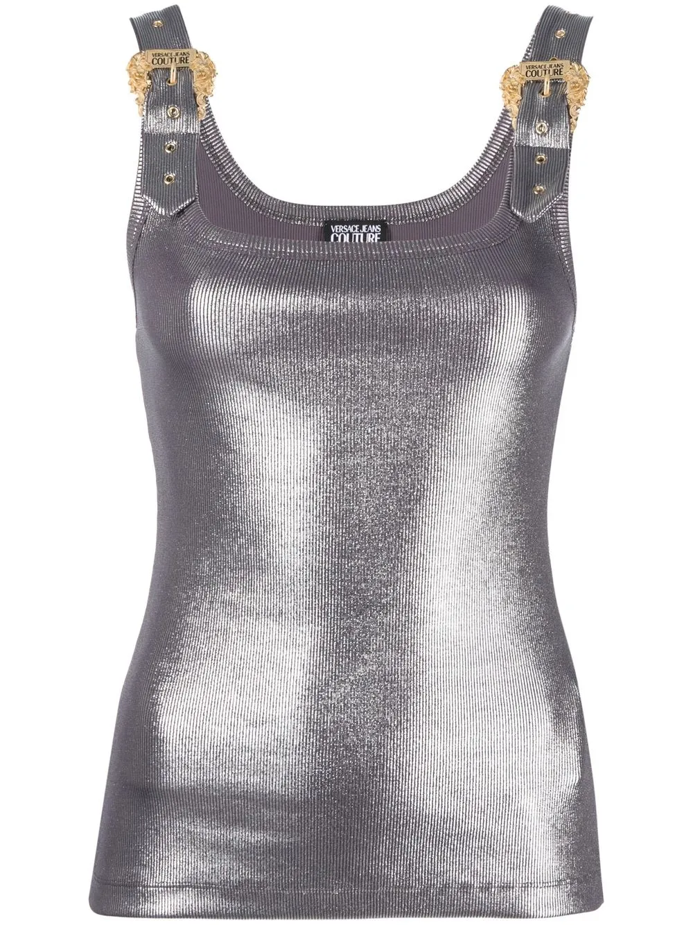 

Versace Jeans Couture metallic buckle-fastening tank top - Silver