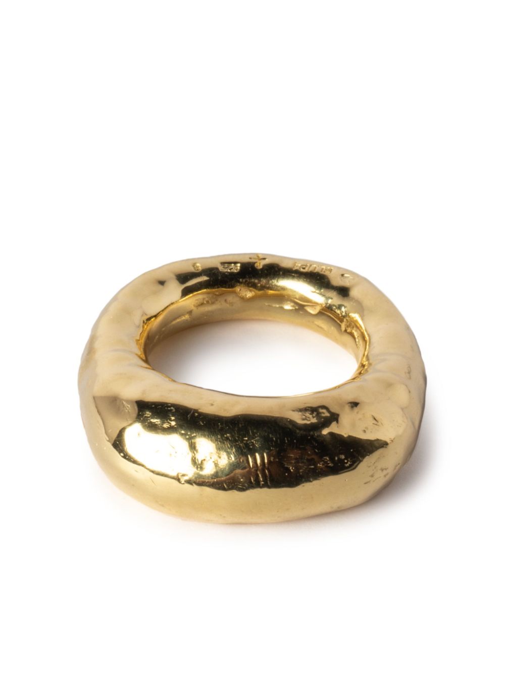 Shop Parts Of Four Mountain Hammered-effect Ring In Gold