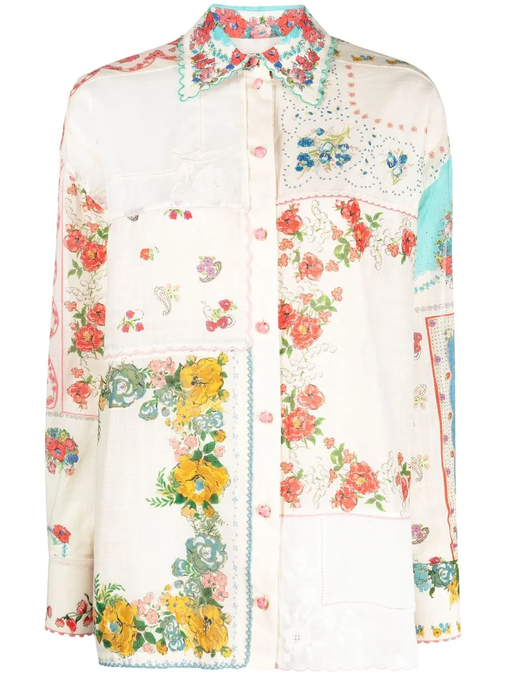 

ZIMMERMANN Clover floral-print shirt - Neutrals