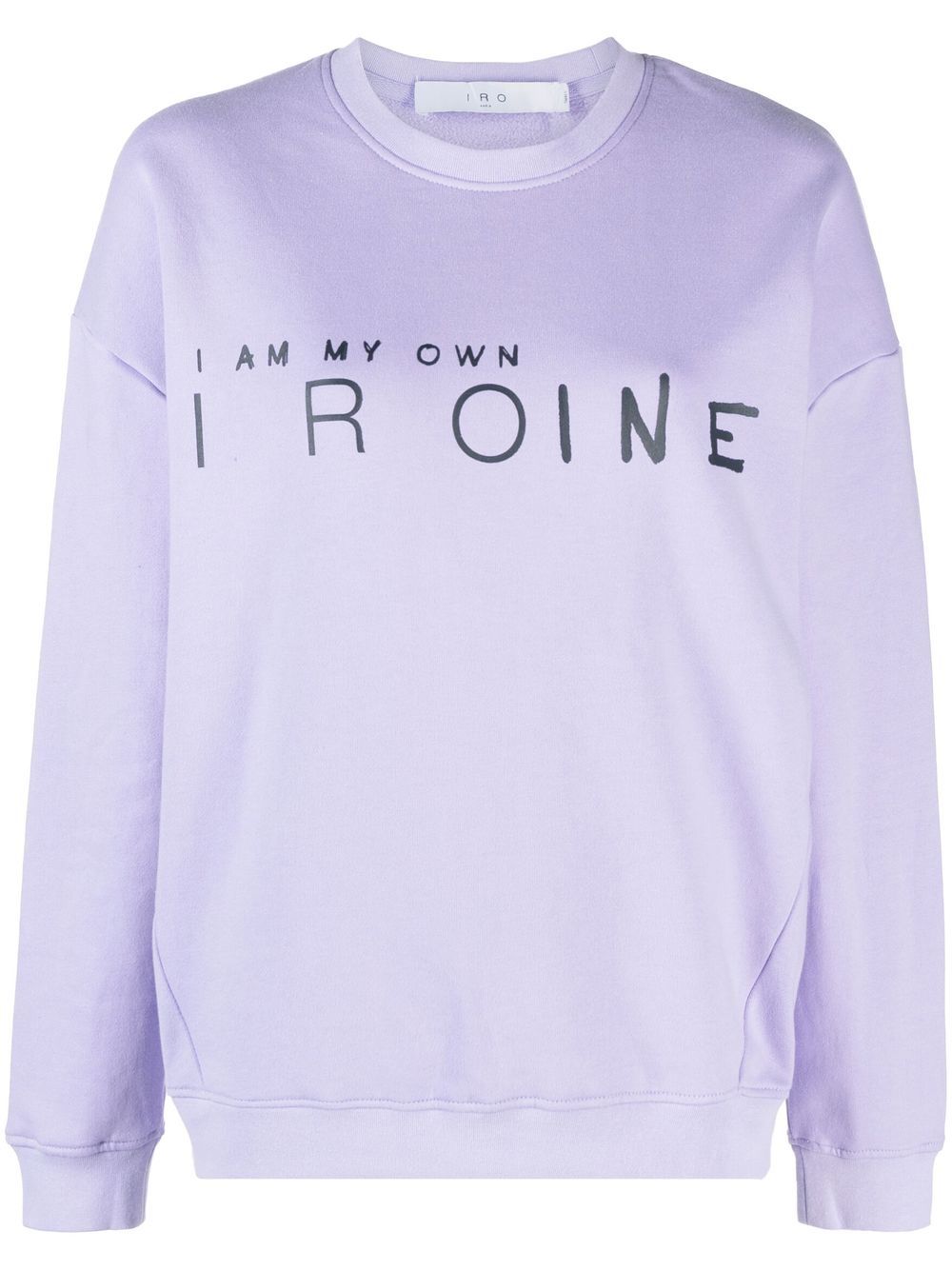 Iro Slogan-print Crewneck Sweatshirt In Purple