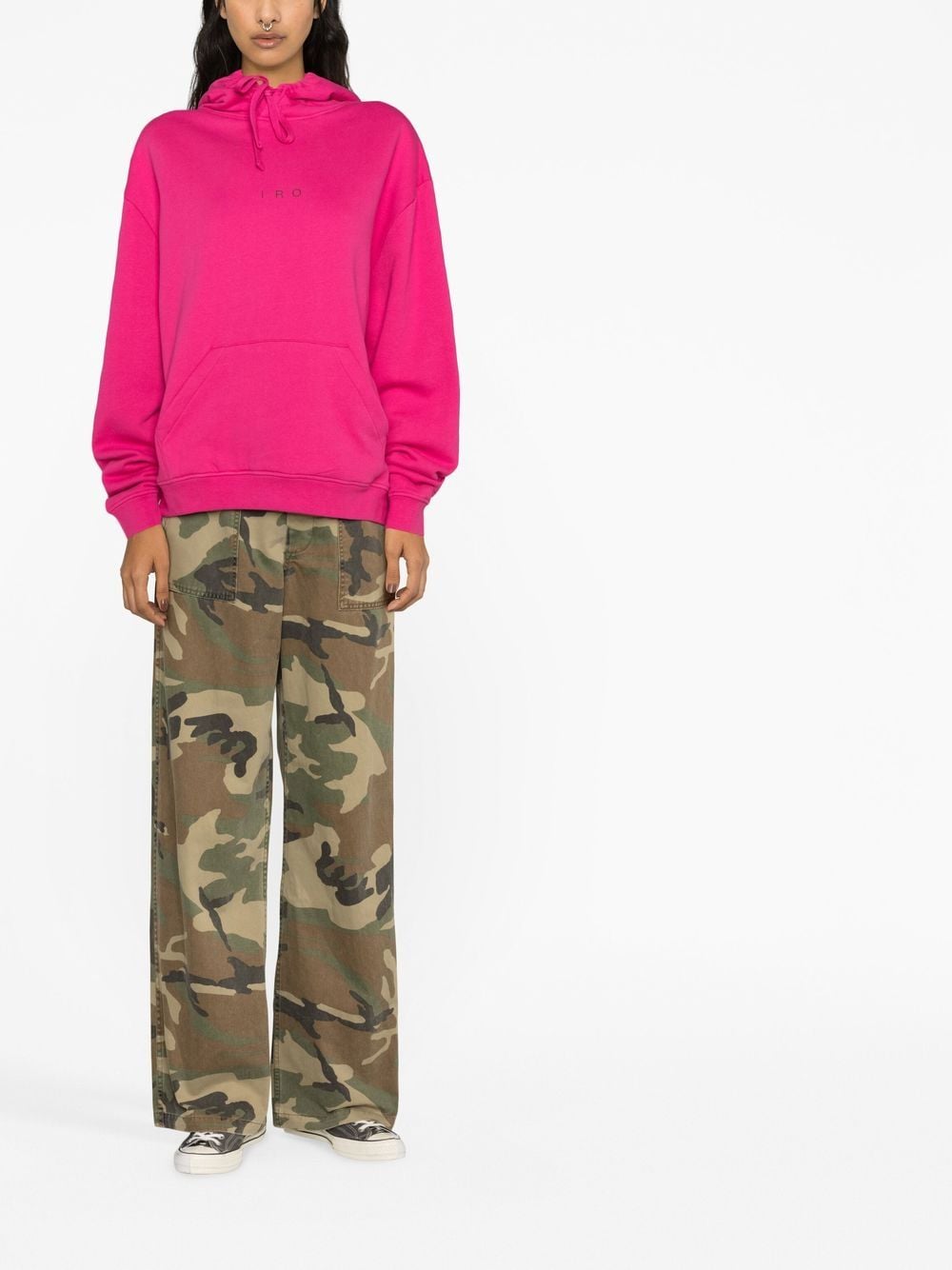 IRO Katoenen hoodie - Roze