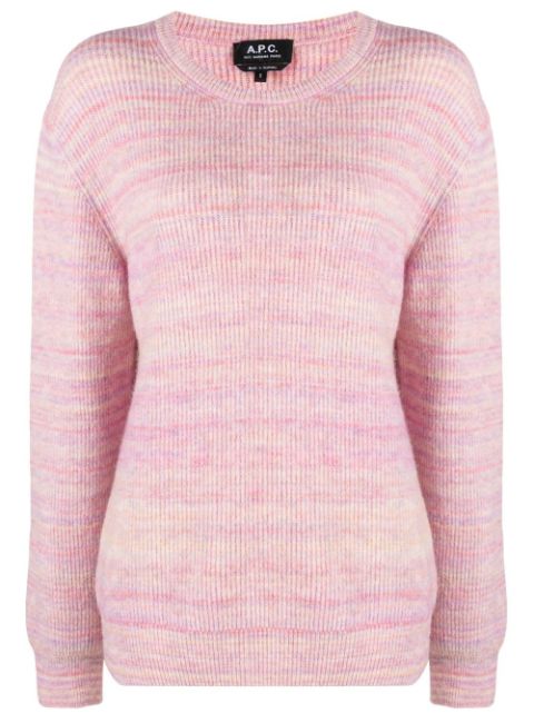 A.P.C. marl-knit crew-neck jumper Women