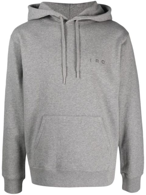 IRO - logo-print drawstring hoodie