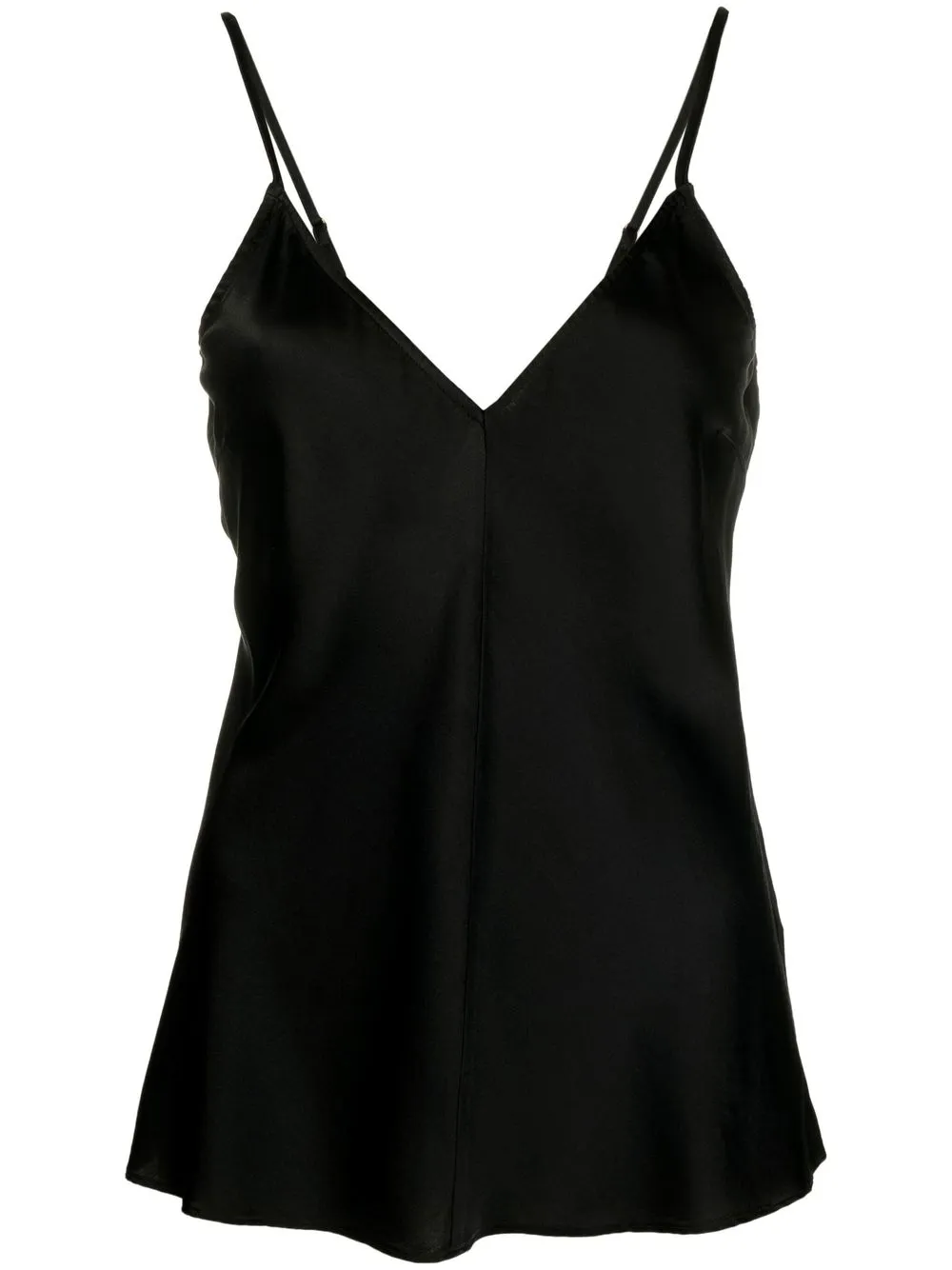 

Forte Forte top de seda stretch con cuello en V - Negro