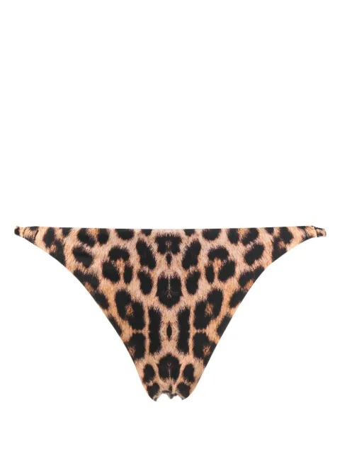 Noire Swimwear leopard-print bikini bottoms