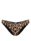 Noire Swimwear leopard-print bikini bottoms - Brown