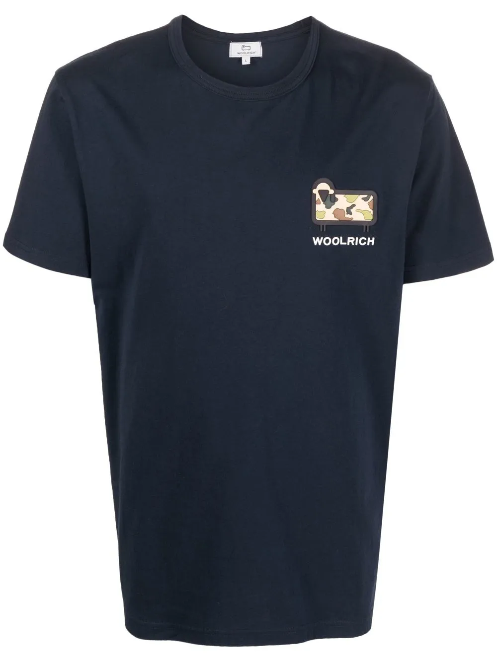 

Woolrich logo-patch cotton T-shirt - Blue